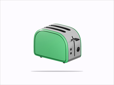 3D Illustration Toaster cook toaster tools