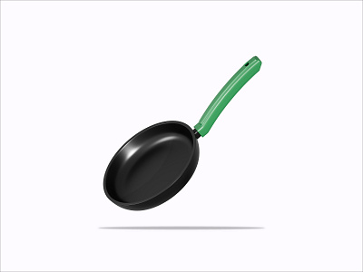 3D Illustration Pan chef cook pan tools