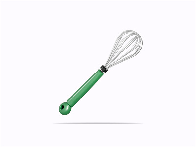 3D Illustration Egg Beater cook egg beater tools wire