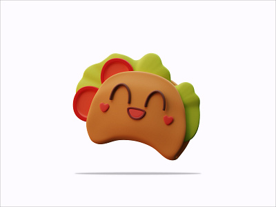 3D Illustration Food Emoticon graphic design