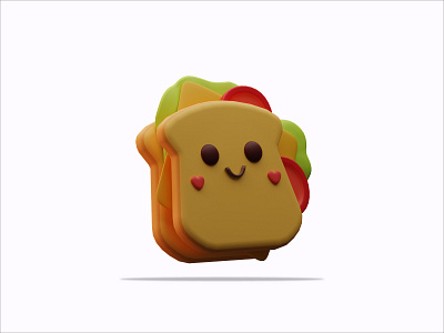 3D Illustration Food Emoticon