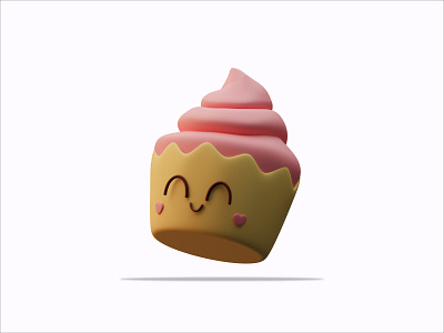 3D Illustration Food Emoticon