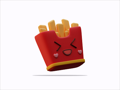 3D Illustration Food Emoticon