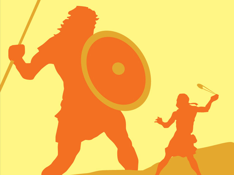 David And Goliath by Garrett Campagna on Dribbble