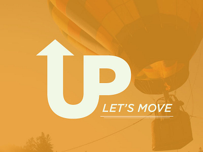 Up Branding air balloon branding hot lets logo move orange up white