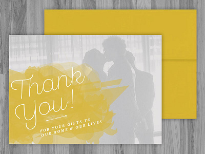 Thank You Cards cards envelope gold invite married thank wedding you