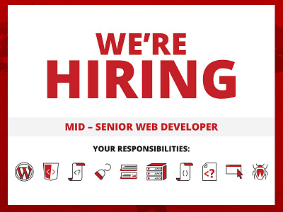 We're Hiring! agency career colorado denver developer hiring job jobs mid opportunity senior web