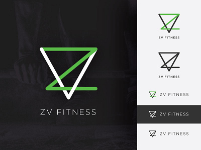 ZV Fitness Logo branding color design fitness logo monogram palette sports typography zv