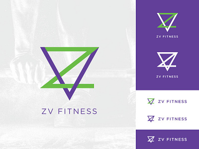 ZV Fitness Logo, Alternate alternate branding color design fitness logo monogram palette scheme sports typography zv