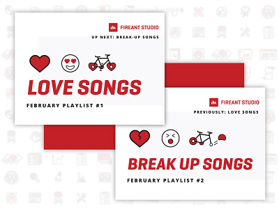 FAS February Playlists: Love / Break Up break breakup day heart icons love music playlist songs spotify up valentines