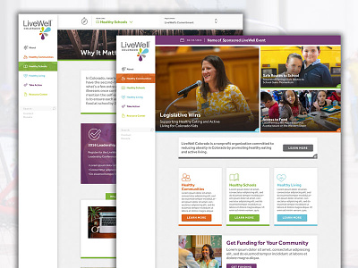 LiveWell Colorado Site Design colorado design health launch live material website well