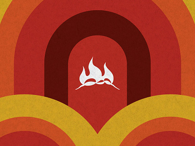 Fireant in the 70s 70s art deco disco fireant logo texture