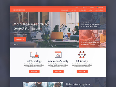 Tech Company Homepage company design homepage start startup tech up website