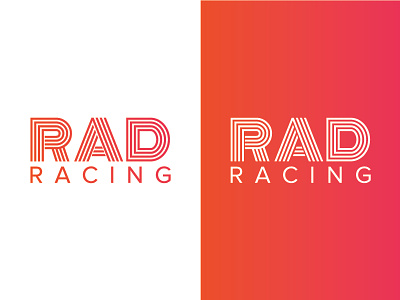 RAD Racing Logo 2 geometric gradient logo race racing rad