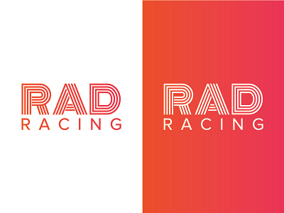 RAD Racing Logo 2 geometric gradient logo race racing rad