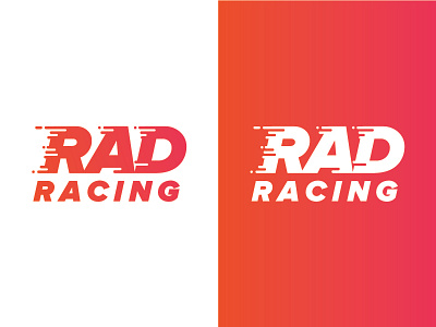 RAD Racing Logo 3 geometric gradient logo race racing rad