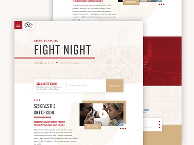 Fight Night Website airy cream fight homepage night overlay red sign signup texture website white
