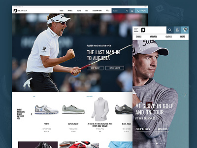 Footjoy Homepage Redesign desktop ecomm ecommerce footjoy golf home homepage mobile sports website