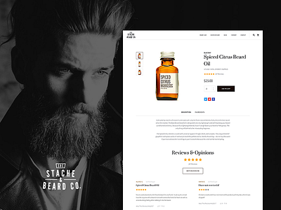 Stache & Beard Product Page beard clean ecommerce experience minimal modern shop ui ux web webdesign