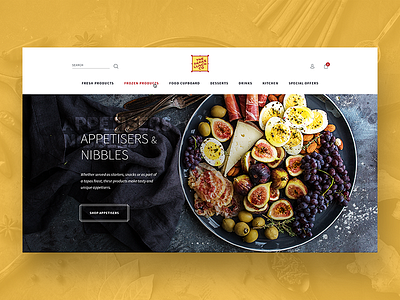 Tapas Lunch Co. - Homepage clean ecommerce food landing minimal shop ui ux webdesign