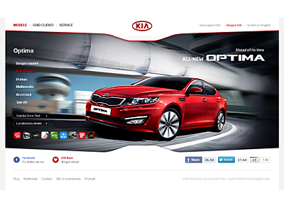 Kia.ro adobe photoshop clean kia red ux website white wip