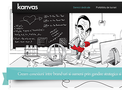 Kanvas Studio Teaser illustration kanvas studio red teal ui ux vector website white wip