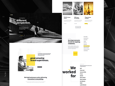 Rasas Homepage Design advertising agency landing minimal typography ui ux website