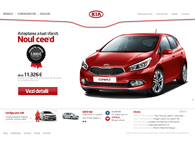 Kia.ro adobe photoshop car clean kia red ui ux website www.kanvas.ro