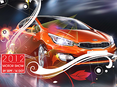 Kia.ro - Paris Motorshow adobe photoshop car clean kia motorshow paris red splash ui ux website www.kanvas.ro