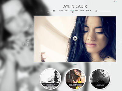 Aylin Cadir artist aylin cadir clean music ui ux website