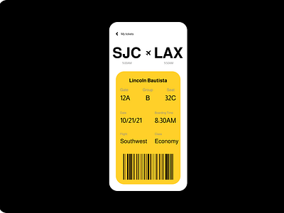 Daily UI 024 - Boarding Pass