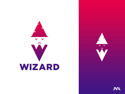 wizard logo design branding flat icon logo logo design logodesign logodesigner minimal na logo vector