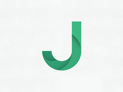 J With Shadows branding colors design gradient graphics identity j lettering logo shading shadows typography