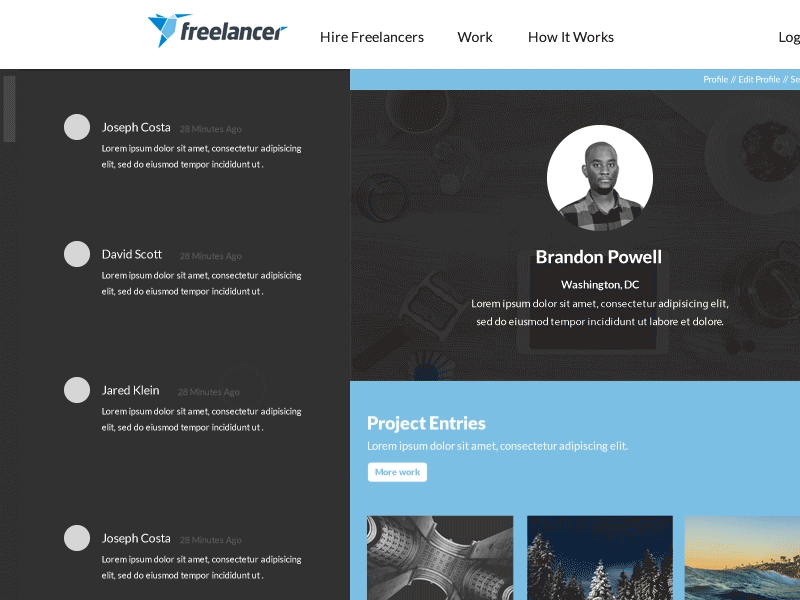 Freelancer after effects joby graphics design animation loop gif