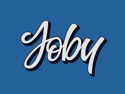 Joby Final Piece branding design joby lettering