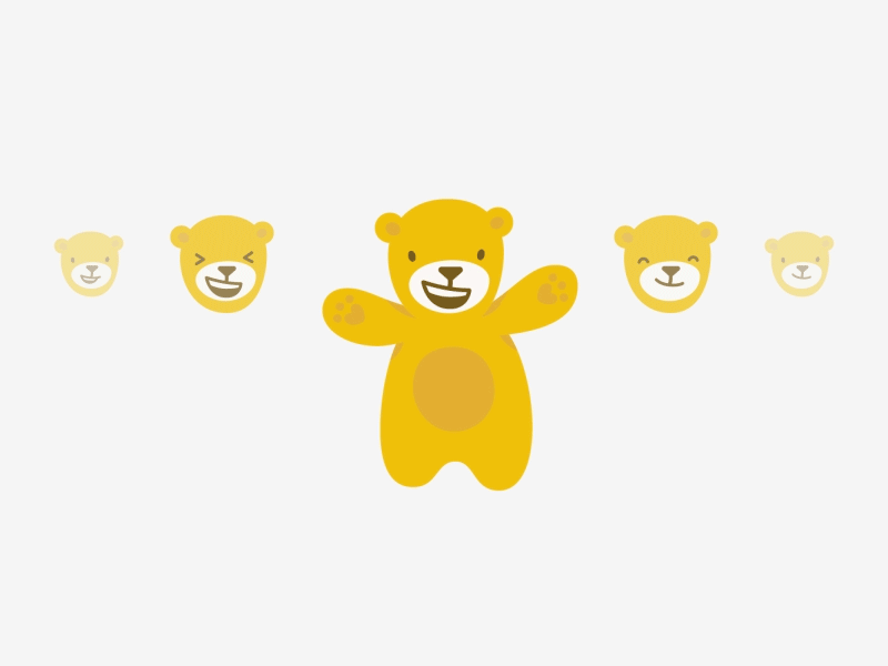 Bear Selector @Twin Forrest animation bear brand character custom daybear gif motion design