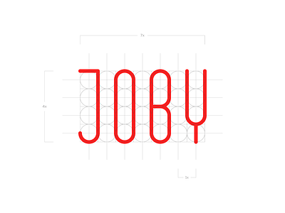 Joby Type branding design grid joby logo text type