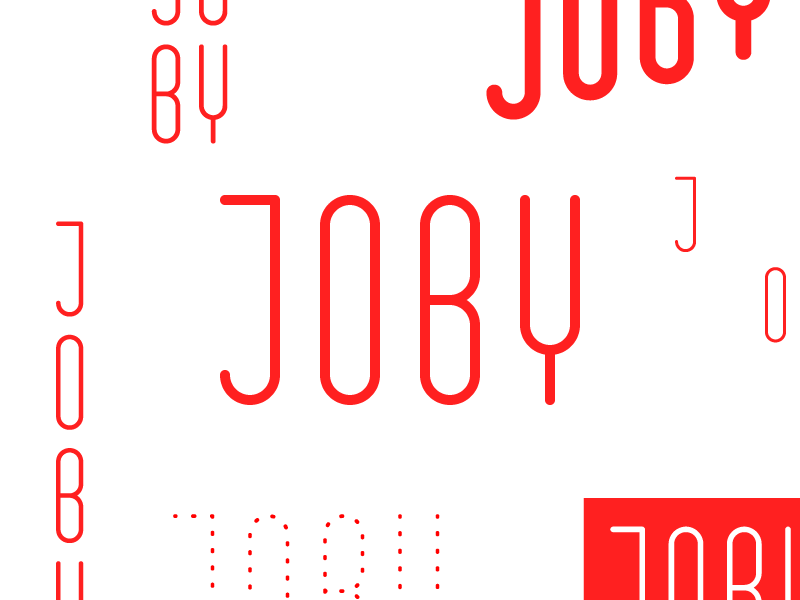 Different Types text grid joby type design branding logo