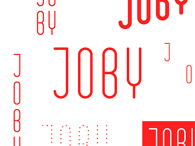 Different Types branding design grid joby logo text type