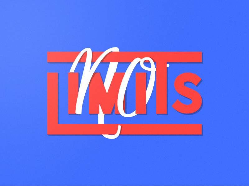 No Limits Lettering vector illustration joby loop graphics design lettering limits no lettering art
