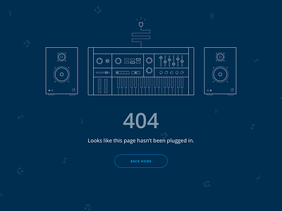 Music 404 404 design illustration music ui web
