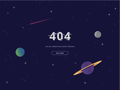 Space 404 404 illustration space ui visual design web design