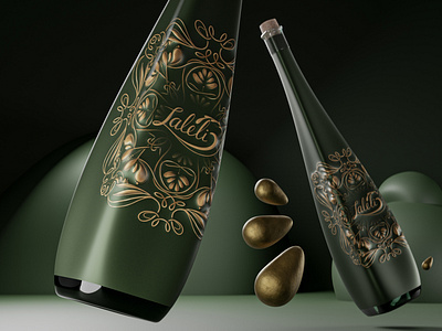 The Edible Gold 3d branding graphic design
