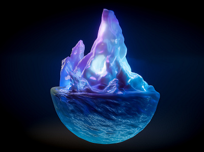 A piece of Iceberg of an Air Nomad 3dart 3dillustration blender3d