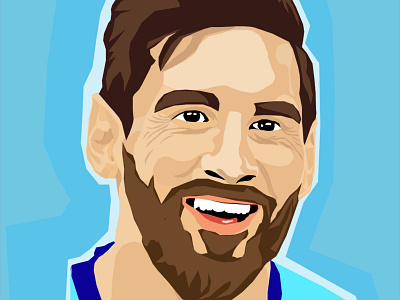 Leo Messi (Portrait Illustration) cartoon illustration illustration messi photoshop portrait illustration