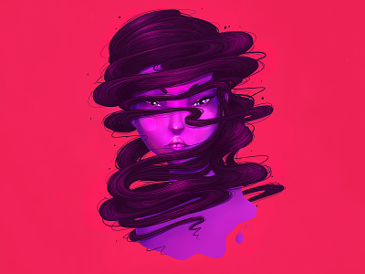 Neewa, The Purple Girl character character design fantasy illustration ipadpro ipadproart procreate procreate app procreate art