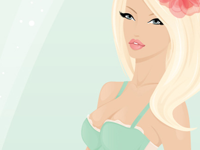 Linger fashion girl illustration lingerie vector