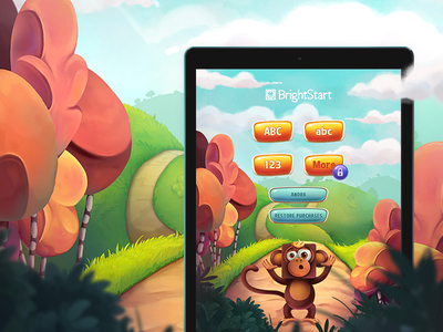 Pre-K App app children colorful education game ios kids landscape learning monkey pre k