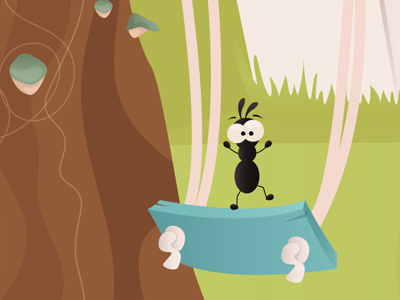 Swinging Ant ant character design illustration insect swing