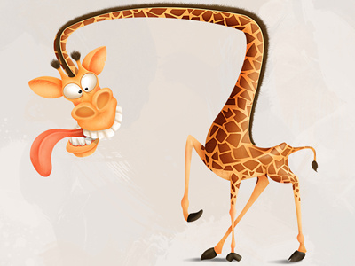 Crazy Giraffe animal character design giraffe illustration